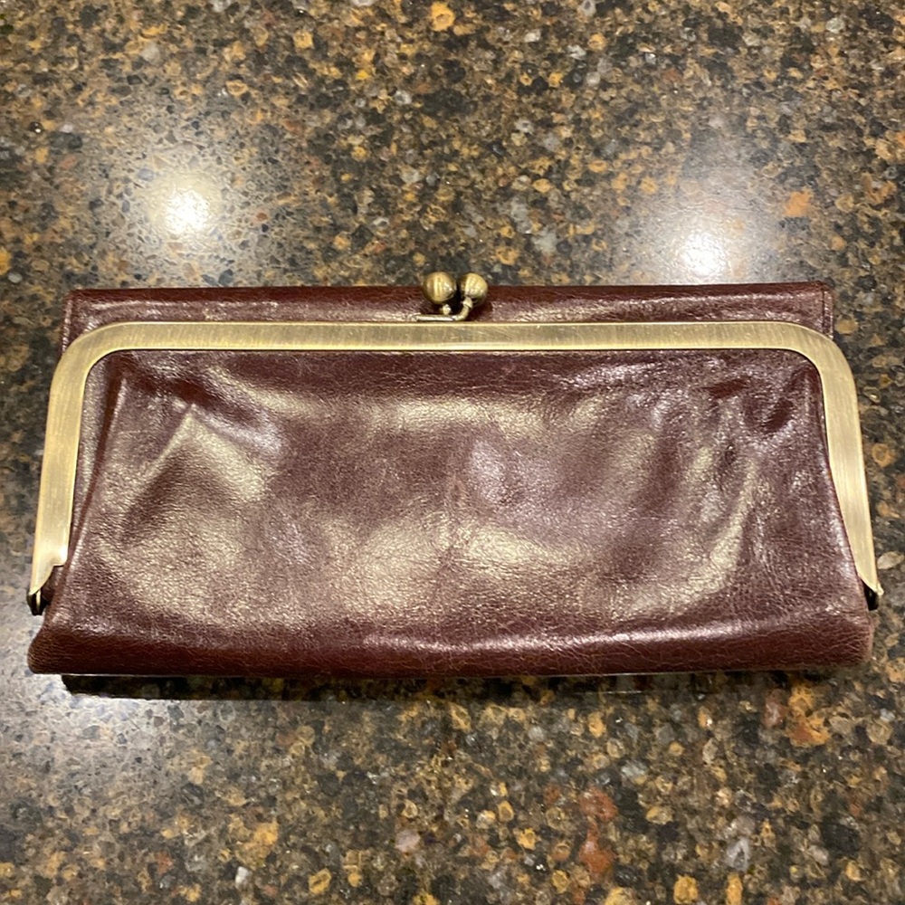 Hobo International Lauren Clutch Frame Wallet  in brown